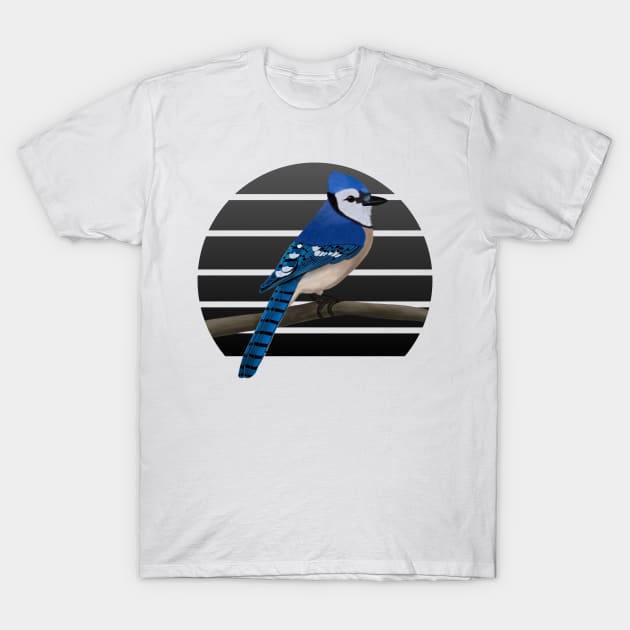 jz.birds Blue jay Bird Animal Art T-Shirt by jzbirds